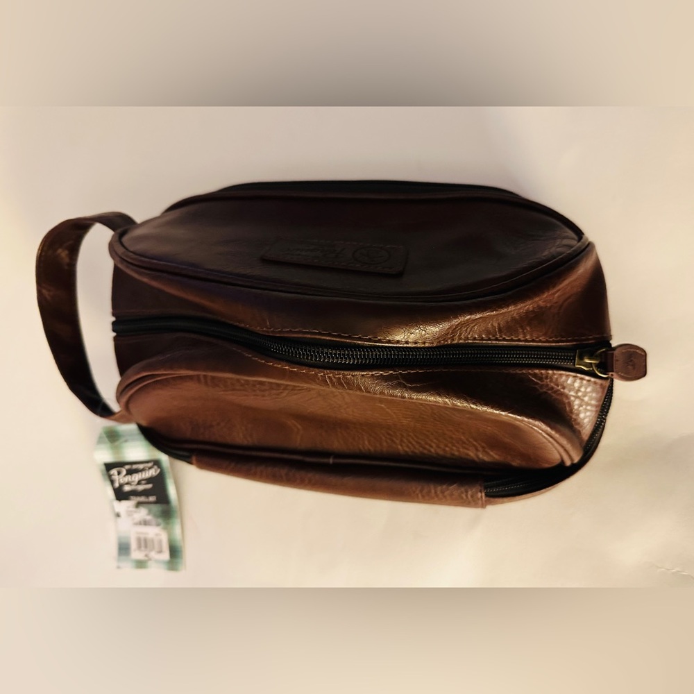 Original Penguin Toiletry Travel Bag Brown - Picture 5 of 6